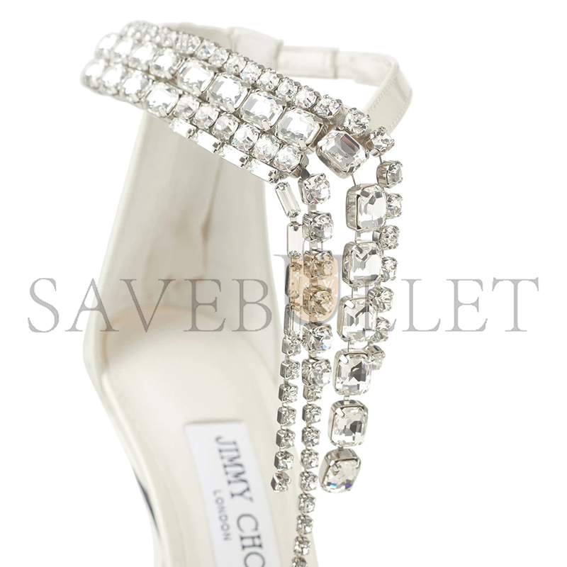 Ji*y Ch* verity sandal 100 latte patent leather crystal sandals veritysandal100pat